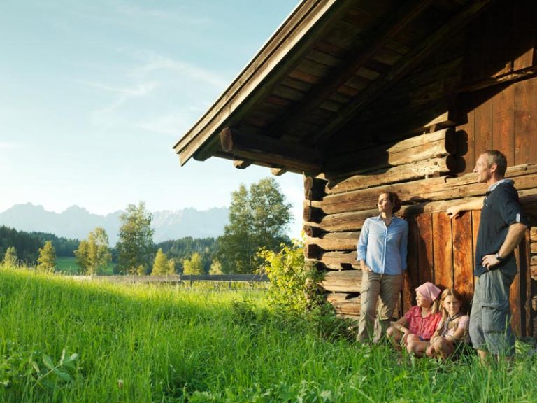 Rasten an der Almhütte